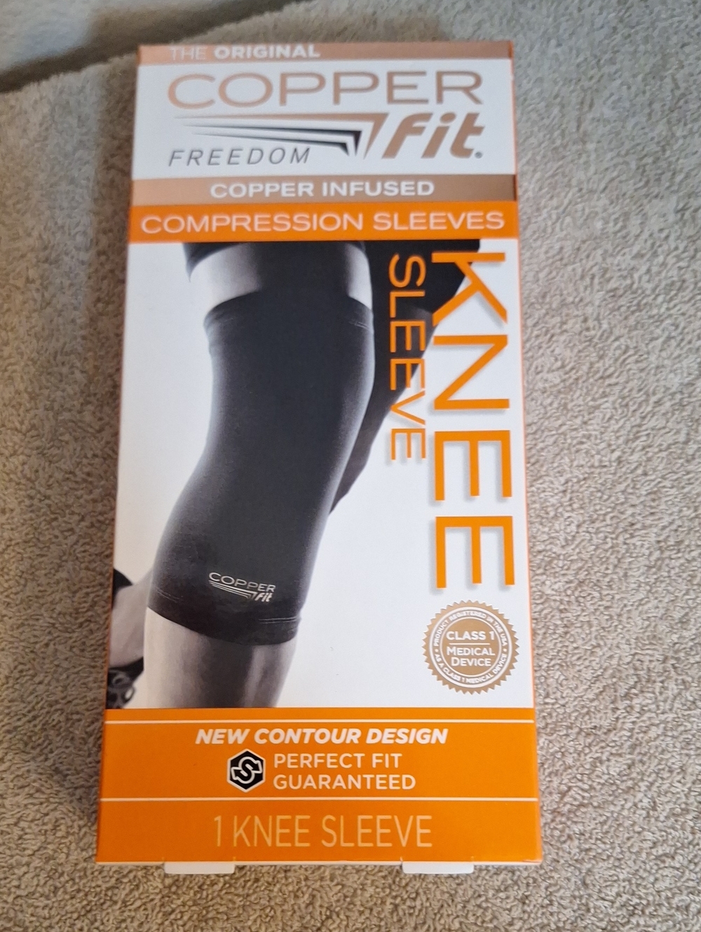 Copper Fit Knee Sleeve - Black Large
